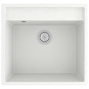 vidaXL fehér gránit konyhai mosogatótálca túlfolyóval