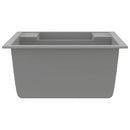 vidaXL szürke gránit 2 medencés konyhai mosogató túlfolyóval