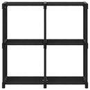 vidaXL 4 rekeszes fekete szövet bemutató polc 69 x 30 x 72,5 cm