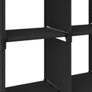 vidaXL 4 rekeszes fekete szövet bemutató polc 69 x 30 x 72,5 cm