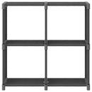 vidaXL 4 rekeszes szürke szövet bemutató polc 69 x 30 x 72,5 cm