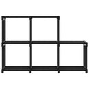 vidaXL 5 rekeszes fekete szövet bemutató polc 103 x 30 x 72,5 cm