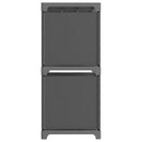 vidaXL 5 rekeszes szürke szövet bemutató polc 103 x 30 x 72,5 cm