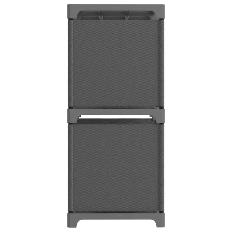 vidaXL 5 rekeszes szürke szövet bemutató polc 103 x 30 x 72,5 cm