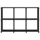 vidaXL 6 rekeszes fekete szövet bemutató polc 103 x 30 x 72,5 cm