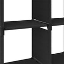 vidaXL 6 rekeszes fekete szövet bemutató polc 103 x 30 x 72,5 cm