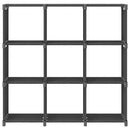 vidaXL 9 rekeszes szürke szövet bemutató polc 103 x 30 x 107,5 cm