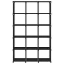 vidaXL 15 rekeszes fekete szövet polc 103 x 30 x 175,5 cm