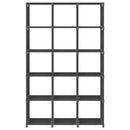 vidaXL 15 rekeszes szürke szövet bemutató polc 103 x 30 x 175,5 cm