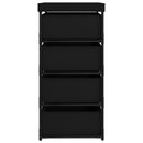 vidaXL fekete acél tárolóállvány 4 szövetkosárral