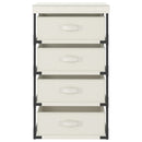 vidaXL krémszínű acél tárolóállvány 4 szövetkosárral