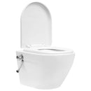 vidaXL fehér kerámia falra szerelhető perem nélküli WC tartály