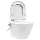 vidaXL fehér kerámia falra szerelhető perem nélküli WC tartály