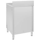 vidaXL rozsdamentes acél kereskedelmi munkapult szekrénnyel 60x60x96 cm