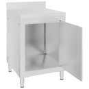 vidaXL rozsdamentes acél kereskedelmi munkapult szekrénnyel 60x60x96 cm