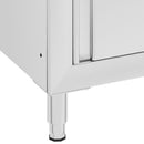 vidaXL rozsdamentes acél kereskedelmi munkapult szekrénnyel 60x60x96 cm