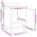 vidaXL rozsdamentes acél kereskedelmi munkapult szekrénnyel 60x60x96 cm