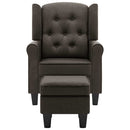 vidaXL tópszínű szövet fotel lábzsámollyal