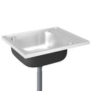 vidaXL ezüst rozsdamentes acél lefolyós konyhamosogató 600x500x155 mm