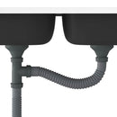 vidaXL ezüst rozsdamentes acél dupla konyhamosogató 1200x500x155 mm