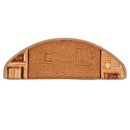 vidaXL 15 db bézs öntapadó lépcsőszőnyeg 65 x 21 x 4 cm