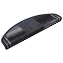 vidaXL 15 db fekete-szürke öntapadó lépcsőszőnyeg 65 x 21 x 4 cm