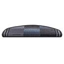 vidaXL 15 db fekete-szürke öntapadó lépcsőszőnyeg 65 x 21 x 4 cm