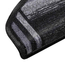 vidaXL 15 db fekete-szürke öntapadó lépcsőszőnyeg 65 x 21 x 4 cm