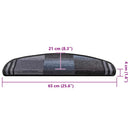 vidaXL 15 db fekete-szürke öntapadó lépcsőszőnyeg 65 x 21 x 4 cm