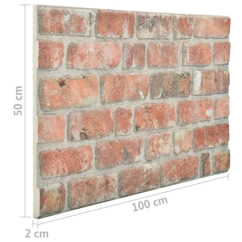 vidaXL 10 db EPS 3D fali panel vörös tégla dizájnnal