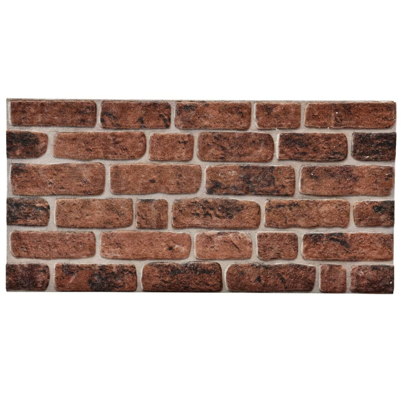 vidaXL 10 db EPS 3D fali panel sötétbarna téglamintával