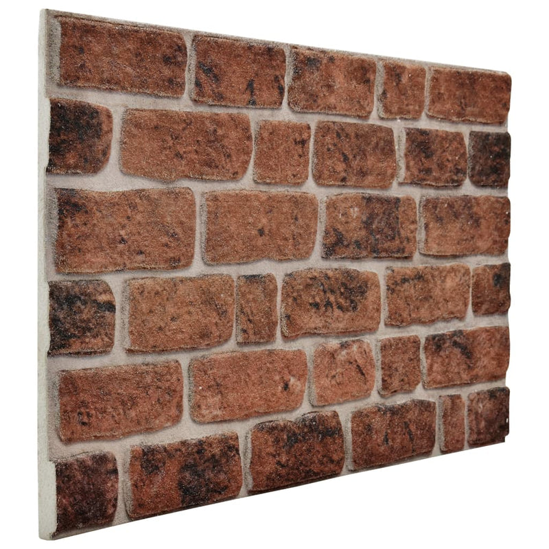 vidaXL 10 db EPS 3D fali panel sötétbarna téglamintával
