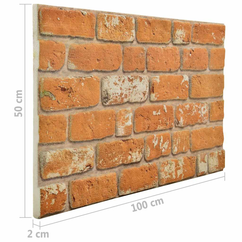 vidaXL 10 db EPS 3D fali panel világosbarna tégla dizájnnal