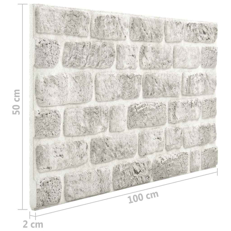 vidaXL 10 db EPS 3D fali panel világosszürke tégla dizájnnal