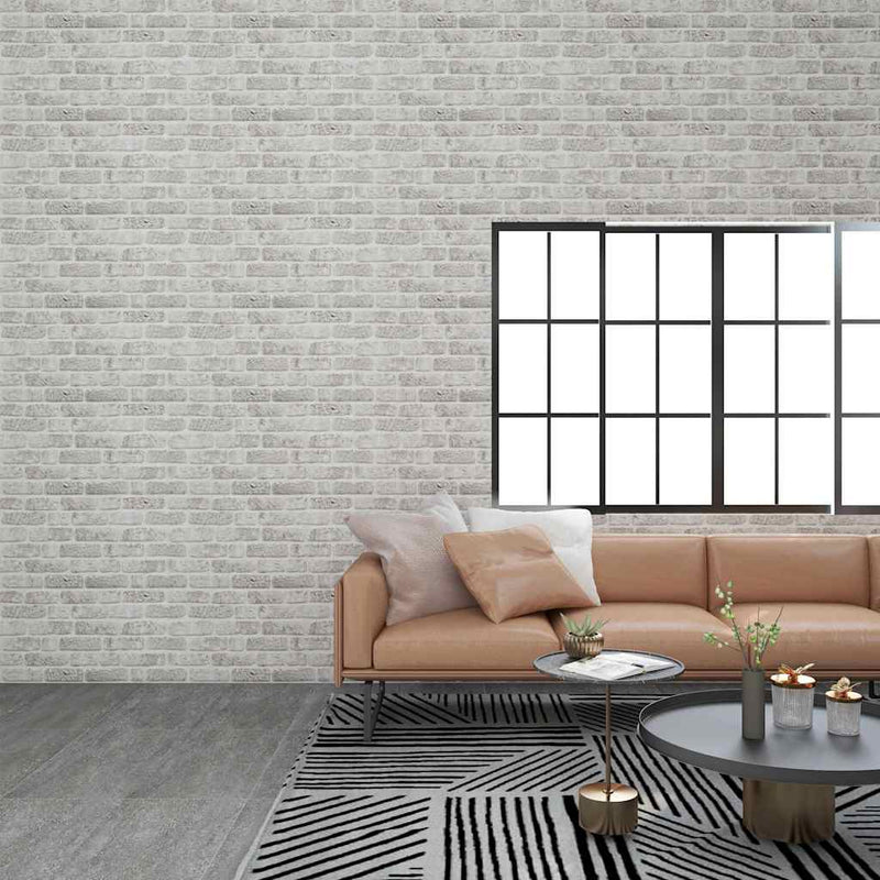 vidaXL 10 db EPS 3D fali panel világosszürke tégla dizájnnal