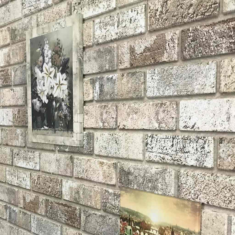 vidaXL 10 db EPS 3D fali panel homokszínű tégla dizájnnal