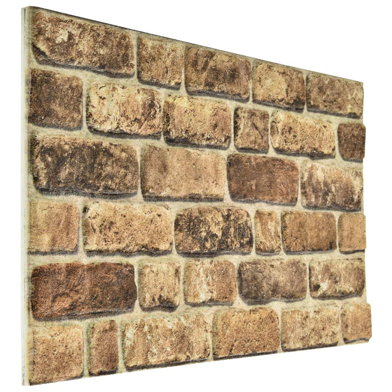 vidaXL 10 db EPS 3D fali panel sötét homok színű téglamintával