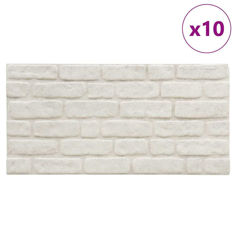 vidaXL 10 db EPS 3D fali panel fehér tégla dizájnnal