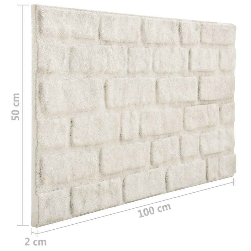 vidaXL 10 db EPS 3D fali panel fehér tégla dizájnnal
