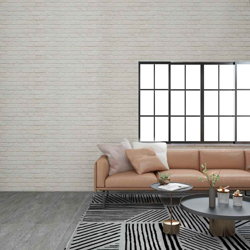 vidaXL 10 db EPS 3D fali panel fehér tégla dizájnnal