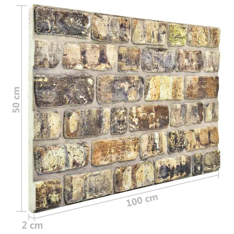 vidaXL 10 db EPS 3D fali panel többszínű tégla dizájnnal