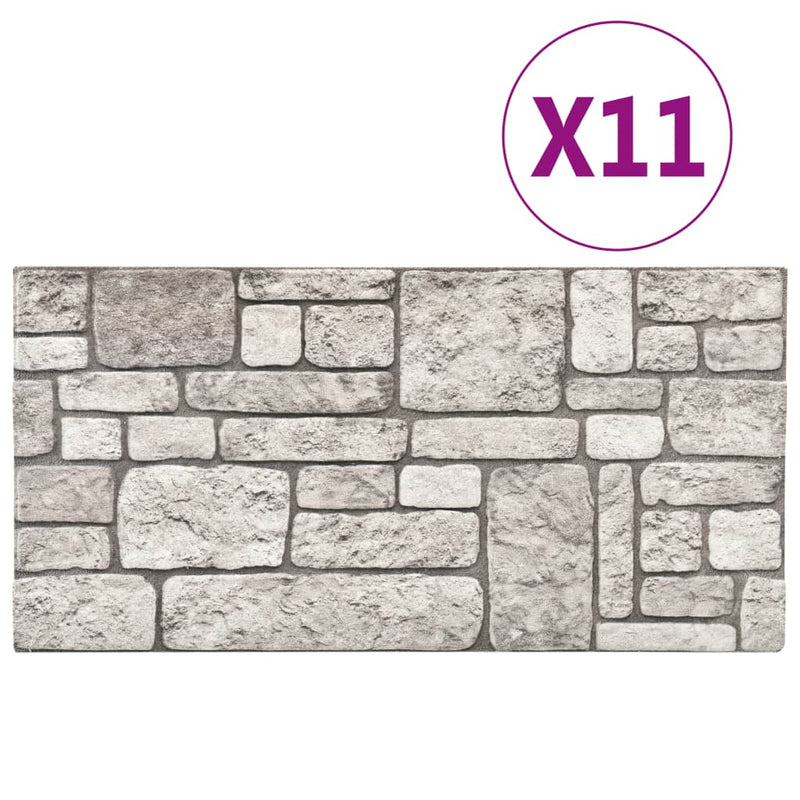 vidaXL 10 db EPS 3D fali panel szürke tégla dizájnnal