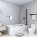 vidaXL fekete ESG zuhanykabin 68 x 130 cm