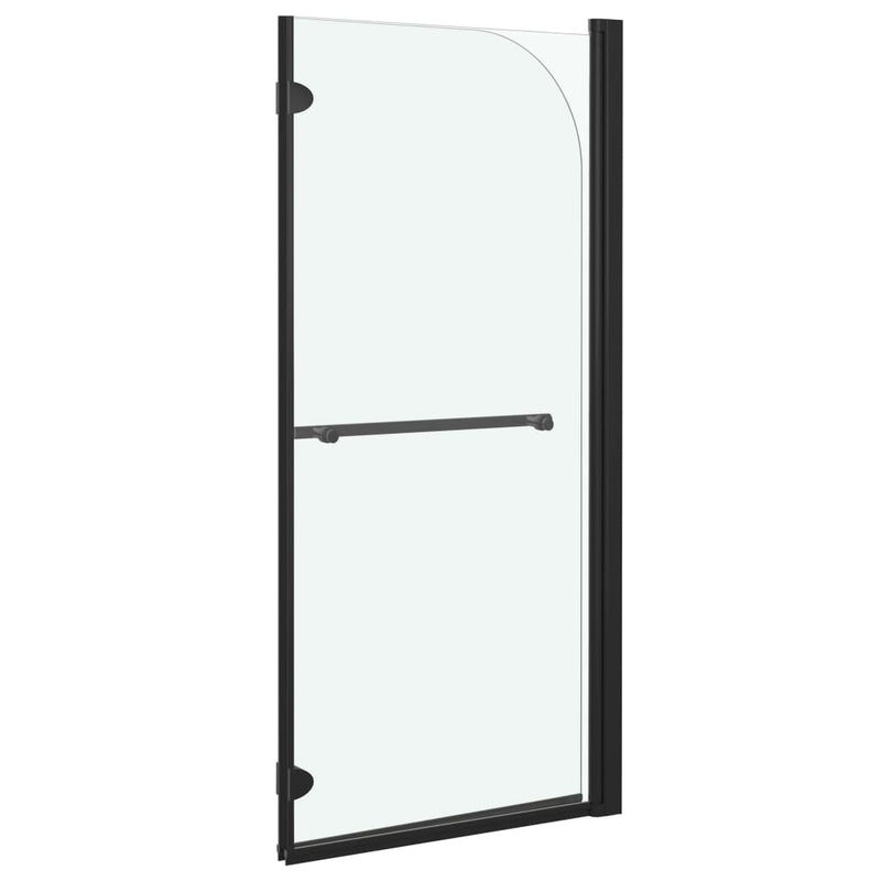 vidaXL 2 paneles fekete ESG zuhanyzó összecsukható ajtóval 120x140 cm