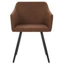 323096 vidaXL Dining Chairs 2 pcs Brown Fabric