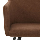 323096 vidaXL Dining Chairs 2 pcs Brown Fabric