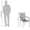 vidaXL 4 db fekete rakásolható polyrattan kültéri szék