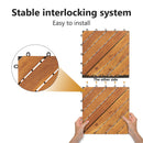vidaXL Faszegély járólap 10 pcs Barna 30 x 30 cm Akácfa