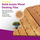vidaXL Faszegély járólap 10 pcs Barna 30 x 30 cm Akácfa