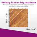 vidaXL Faszegély járólap 10 pcs Barna 30 x 30 cm Akácfa